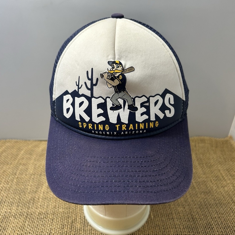 New Era Milwaukee Brewers Youth Hat Spring Training Phoenix Arizona Trucker Cap